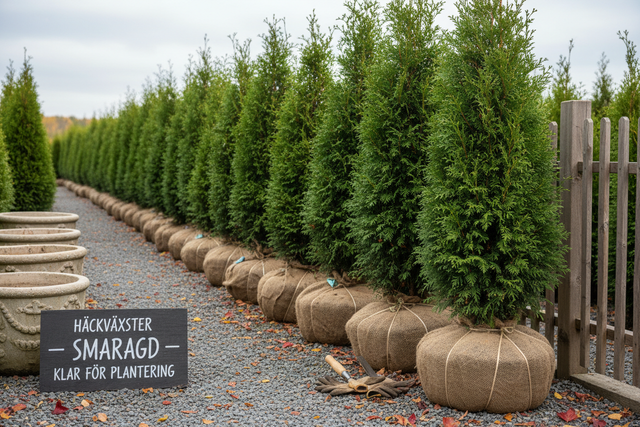 Thuja Smaragd rotklump - höstplantering