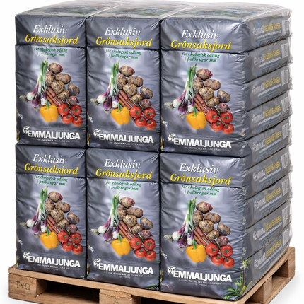 Köp Emmaljunga Exklusiv Grönsaksjord 50L - Halvpall 21 st - Fraktfri Emmaljunga Jord