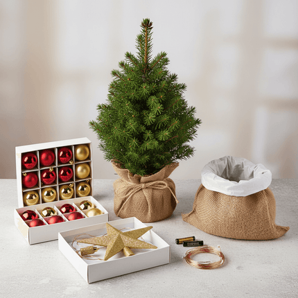 Bordsgran – Komplett Dekorationspaket - Fraktfri