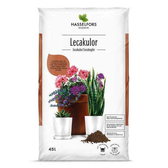 Köp Hasselfors Lecakulor, 10 liter, 42st, Halvpall - Fraktfritt Hasselfors Garden leca
