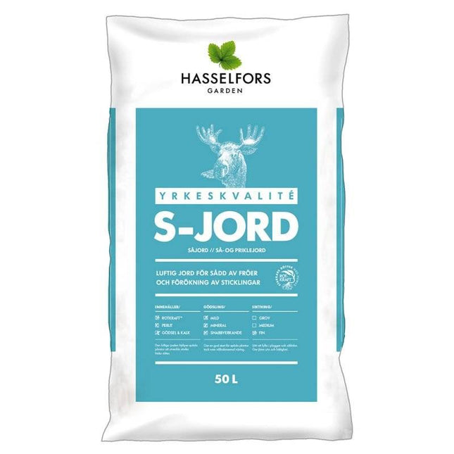 Köp Hasselfors S-Jord, 50 liter, 45st, Helpall . Fraktfritt Hasselfors Garden jord