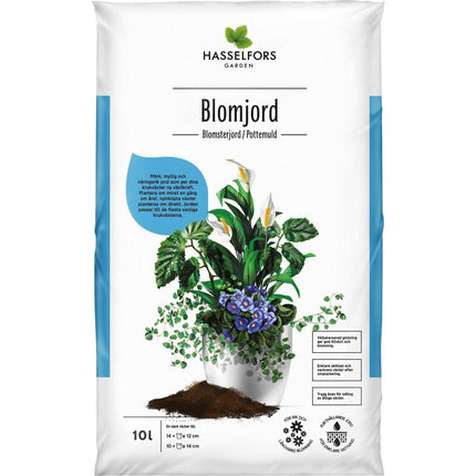 Hasselfors blomjord, 15 liter, 51st, Halvpall - Fraktfritt