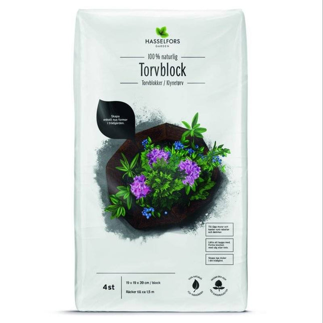 Köp Hasselfors torvblock, block, 24st, Helpall - Fraktfritt Hasselfors Garden Torv